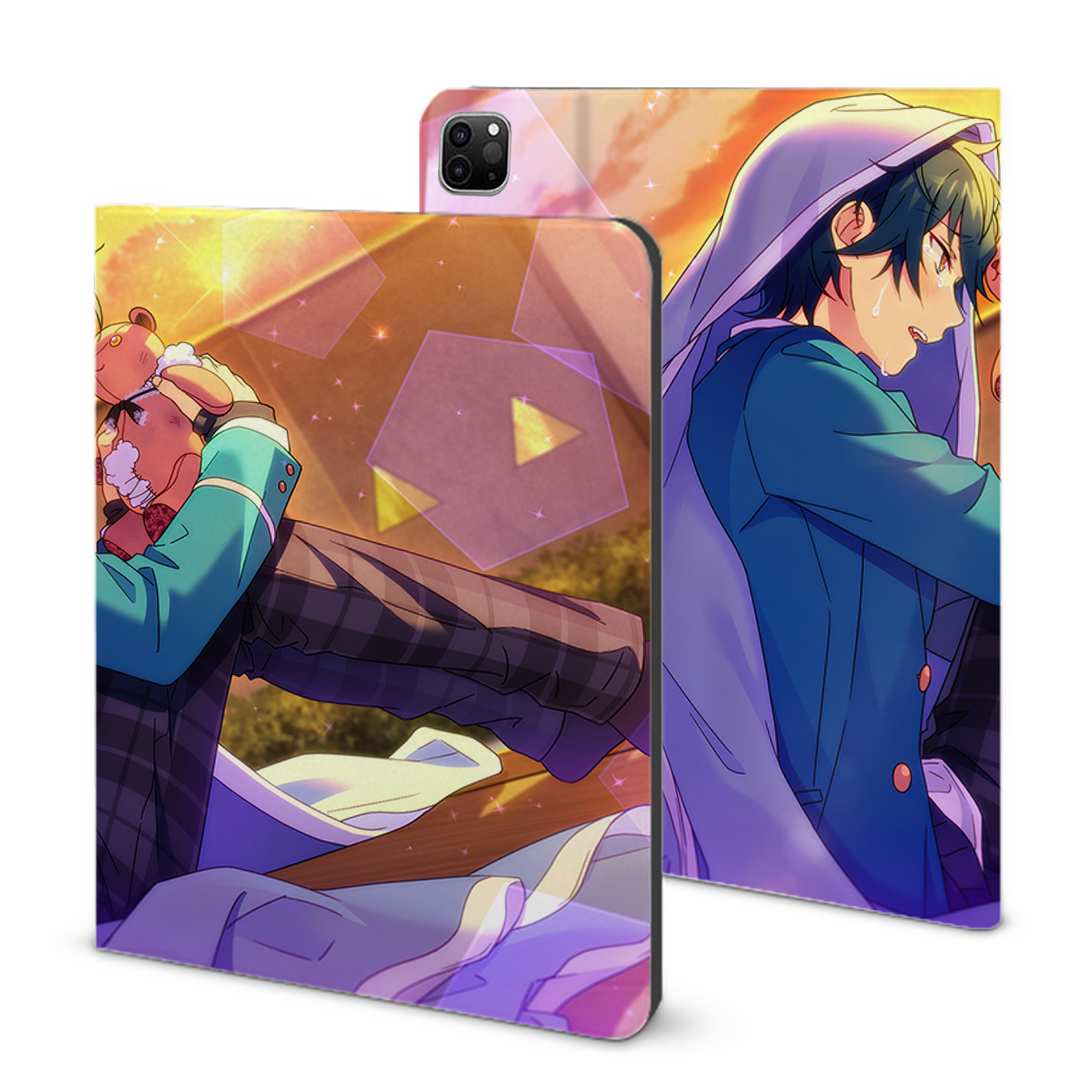 （画像用） あんさんぶるスターズ! Ensemble Stars IPad ケース ブック型 PUレザー TPU 耐衝撃 軽量 薄型 ペン収納なし 全面保護 IPad 各モデル対応